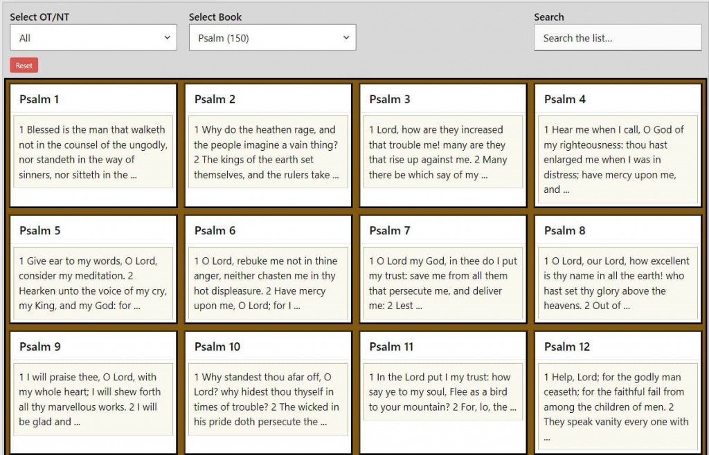 Finished My Study On Psalms