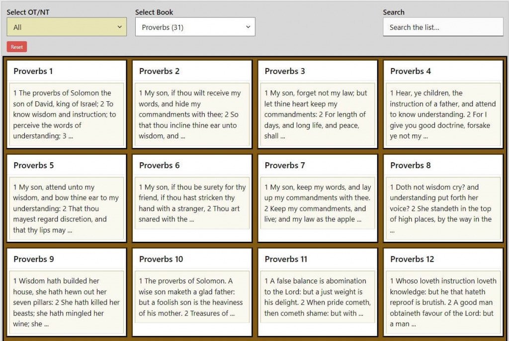 Finished My Study On Proverbs