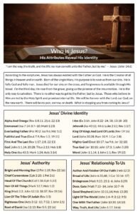 Who Is Jesus? Handout